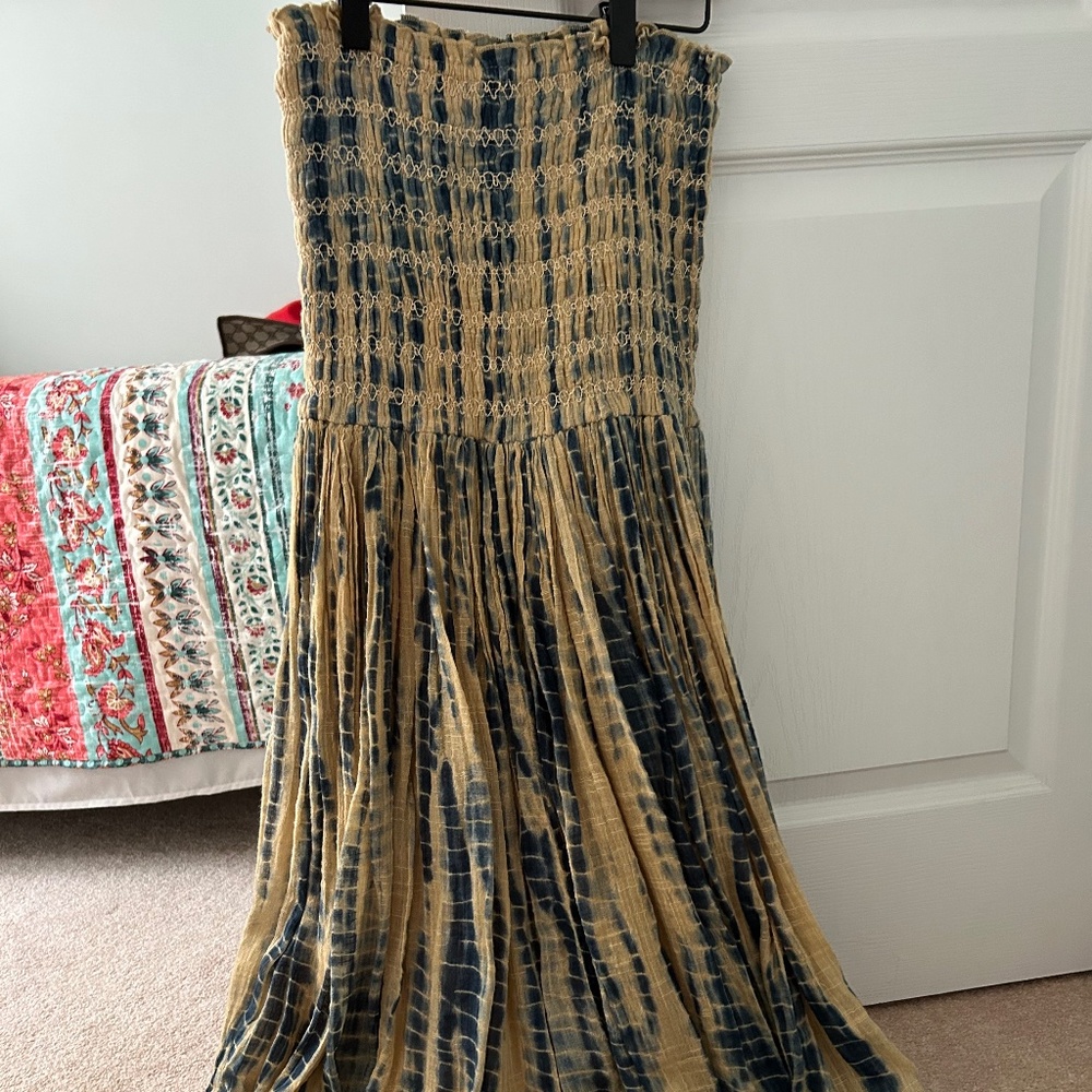 Free People Tie Dyed Dress/Maxi Skirt Size Small